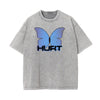 Washed Faded Butterfly Graphic Tee