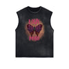 Sleeveless Butterfly Graphic T Shirt