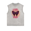 Faded Butterfly Pattern Tank Top