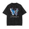 Crew Neck Butterfly Graphic Tee