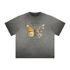 Distressed Faded Butterfly Pattern Tee