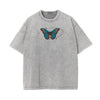 Faded Thick Butterfly Pattern T Shirt