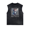 Sleeveless Celestial & Angel Pattern Tee