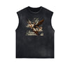 Sleeveless Celestial & Angel Pattern Tee