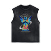 Faded Sleeveless Angel Graphic Tee