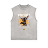 Distressed Angel Pattern Tank Top