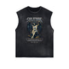 Faded Sleeveless Angel Graphic Tee