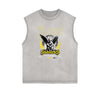 Distressed Angel Pattern Tank Top