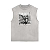 Sleeveless Angel Statue Graphic T Shirt