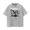 Crew Neck Angel Statue Graphic Tee