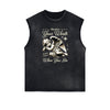 Faded Frayed  Angel Statue Graphic Tank