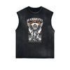 Faded Frayed  Angel Statue Graphic Tank