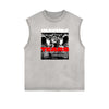 Sleeveless Angel Statue Graphic T Shirt