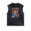 Faded Frayed  Angel Statue Graphic Tank