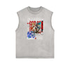 Sleeveless Angel Statue Graphic T Shirt