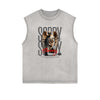 Sleeveless Angel Statue Graphic T Shirt