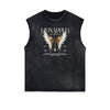 Faded Frayed  Angel Statue Graphic Tank