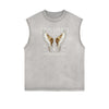 Sleeveless Angel Statue Graphic T Shirt