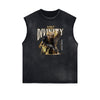 Faded Frayed  Angel Statue Graphic Tank