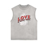 Sleeveless Angel Statue Graphic T Shirt