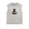 Sleeveless Angel Statue Graphic T Shirt