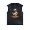 Faded Frayed  Angel Statue Graphic Tank