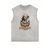 Sleeveless Angel Statue Graphic T Shirt