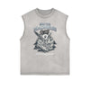 Sleeveless Angel Statue Graphic T Shirt