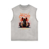 Sleeveless Angel Statue Graphic T Shirt