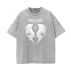 Crew Neck Angel Statue Graphic Tee