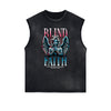 Sleeveless Distressed Angel Streetwear Graphic Tee