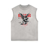 Faded Frayed Angel Streetwear Graphic Tank Top