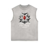 Faded Frayed Angel Streetwear Graphic Tank Top