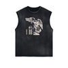 Sleeveless Street Style Angel Graphic Tee