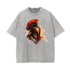 Washed Spartan Fighter Warrior Graphic Tee