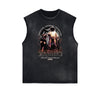 Frayed Edge Sleeveless Gangsta Graphic Tee