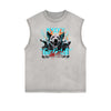 Frayed Edge Gangsta Pattern Tank Top