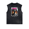 Frayed Edge Sleeveless Gangsta Graphic Tee