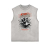 Frayed Edge Gangsta Pattern Tank Top