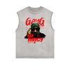 Frayed Edge Gangsta Pattern Tank Top