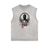 Frayed Edge Gangsta Pattern Tank Top