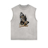 Frayed Edge Gangsta Pattern Tank Top