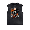 Vintage Sleeveless Gangsta Graphic Tee