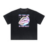 Distressed Chrome Y2K Streetwear Graphic Tee