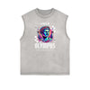 Faded Vanquisher Neon Y2K Graphic Muscle Tank