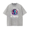 Washed Vanquisher Neon Y2K Pattern Tee