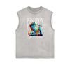 Faded Vanquisher Neon Y2K Graphic Muscle Tank