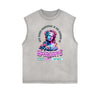 Faded Vanquisher Neon Y2K Graphic Muscle Tank