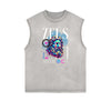 Faded Vanquisher Neon Y2K Graphic Muscle Tank