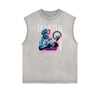 Faded Vanquisher Neon Y2K Graphic Muscle Tank